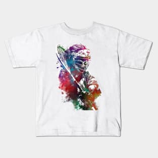 Lacrosse sport art #lacrosse #sport Kids T-Shirt